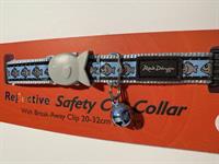 Red Dingo - Smart reflekshalsbånd til katte LYSBLÅ M/FISK